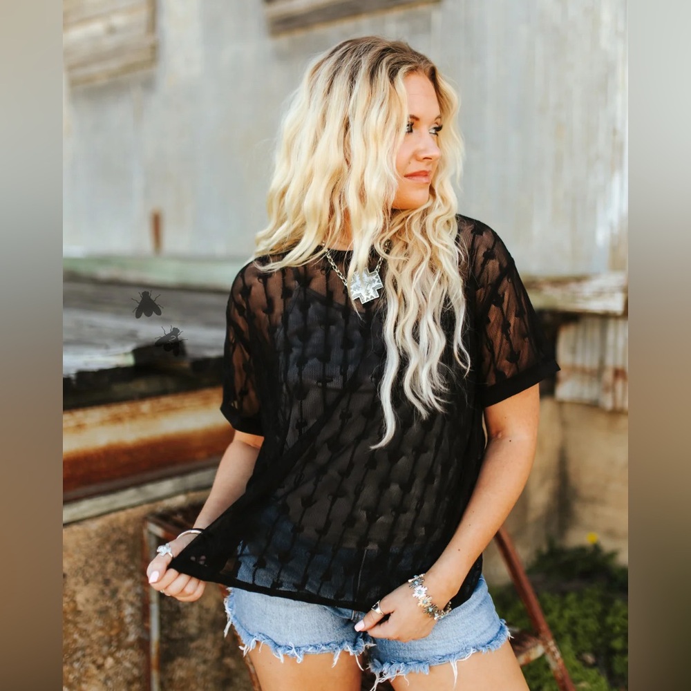 2Fly Cowtown Cutsie Mesh Top